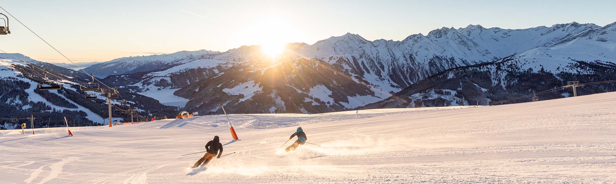 Skifahren Sonnenaufgang Gerlos
