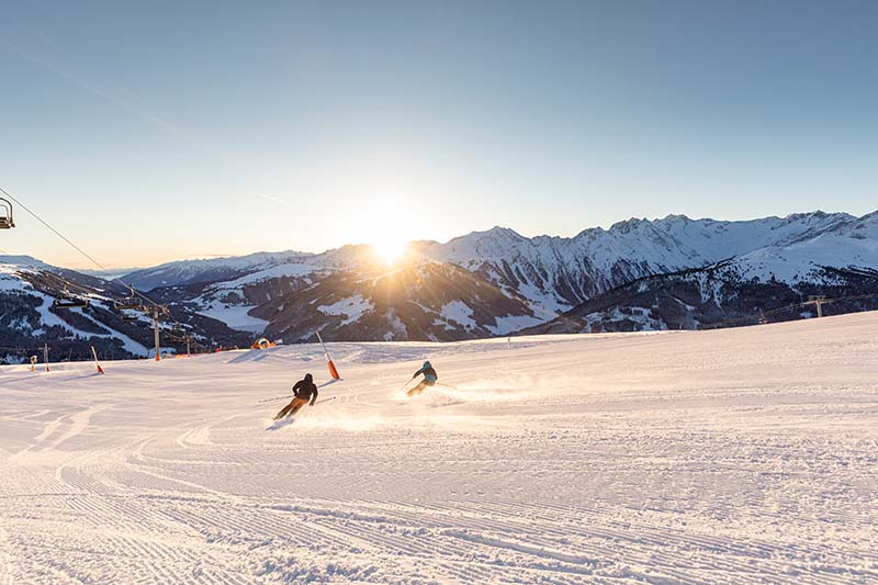 Skifahren Sonnenaufgang Gerlos